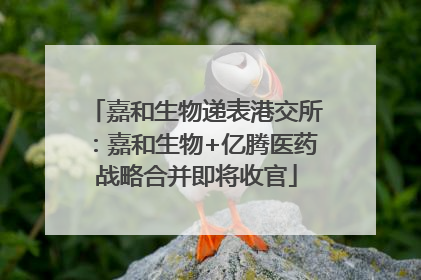嘉和生物递表港交所：嘉和生物+亿腾医药战略合并即将收官
