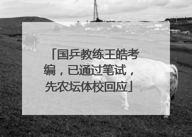 国乒教练王皓考编，已通过笔试，先农坛体校回应