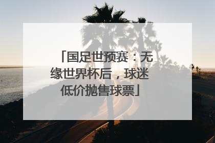 国足世预赛：无缘世界杯后，球迷低价抛售球票