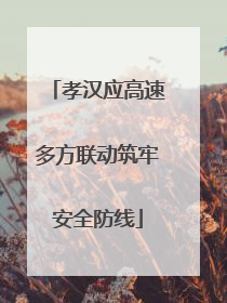 孝汉应高速多方联动筑牢安全防线