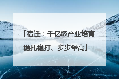 宿迁：千亿级产业培育稳扎稳打、步步攀高