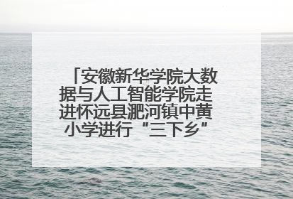 安徽新华学院大数据与人工智能学院走进怀远县淝河镇中黄小学进行“三下乡”支教活动