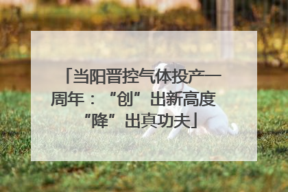 当阳晋控气体投产一周年：“创”出新高度 “降”出真功夫