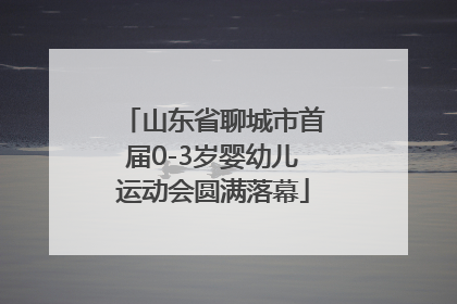 山东省聊城市首届0-3岁婴幼儿运动会圆满落幕
