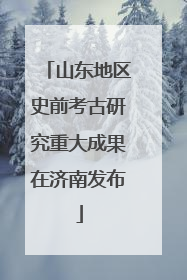 山东地区史前考古研究重大成果在济南发布