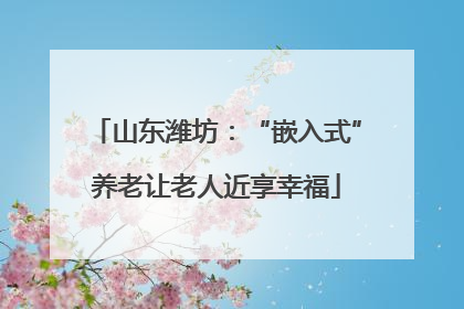 山东潍坊：“嵌入式”养老让老人近享幸福