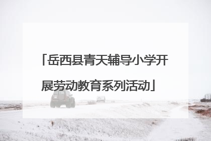 岳西县青天辅导小学开展劳动教育系列活动