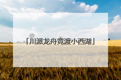 川派龙舟竞渡小西湖