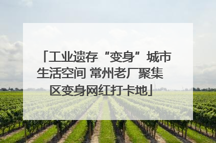 工业遗存“变身”城市生活空间 常州老厂聚集区变身网红打卡地