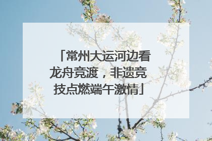 常州大运河边看龙舟竞渡，非遗竞技点燃端午激情