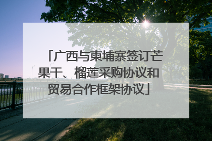 广西与柬埔寨签订芒果干、榴莲采购协议和贸易合作框架协议