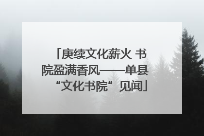 庚续文化薪火 书院盈满香风——单县“文化书院”见闻