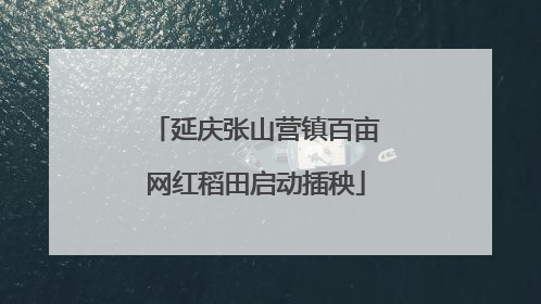延庆张山营镇百亩网红稻田启动插秧
