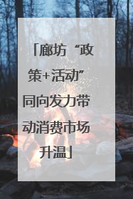 廊坊“政策+活动”同向发力带动消费市场升温