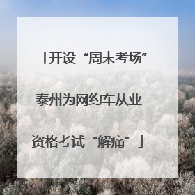 开设“周末考场” 泰州为网约车从业资格考试“解痛”