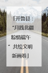 开鲁县：“月践北疆 粽情端午”共绘文明新画卷