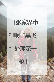 张家界市打响“黑飞”处理第一枪
