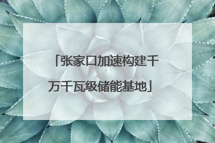 张家口加速构建千万千瓦级储能基地