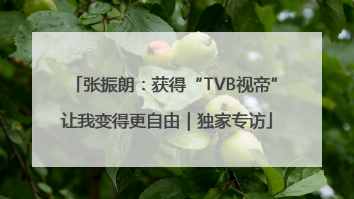 张振朗：获得“TVB视帝”让我变得更自由｜独家专访
