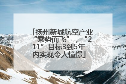 扬州新城航空产业“乘势而飞”，“211”目标3到5年内实现令人憧憬