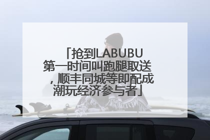 抢到LABUBU第一时间叫跑腿取送，顺丰同城等即配成潮玩经济参与者