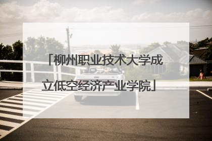 柳州职业技术大学成立低空经济产业学院