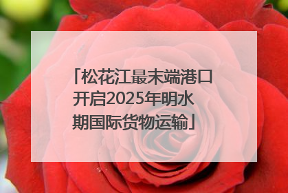 松花江最末端港口开启2025年明水期国际货物运输