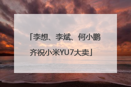 李想、李斌、何小鹏齐祝小米YU7大卖