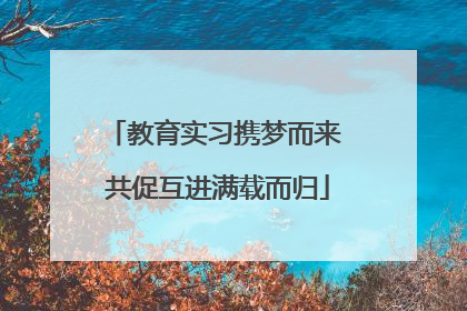 教育实习携梦而来 共促互进满载而归