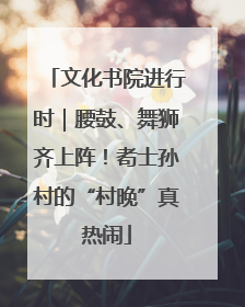 文化书院进行时｜腰鼓、舞狮齐上阵！耇士孙村的“村晚”真热闹