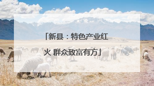新县：特色产业红火 群众致富有方