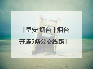 早安 烟台｜烟台开通5条公交线路