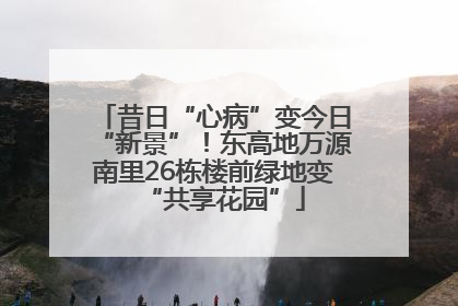 昔日“心病”变今日“新景”！东高地万源南里26栋楼前绿地变“共享花园”