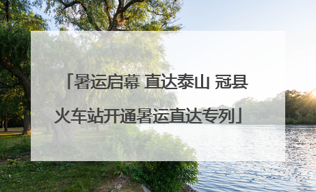 暑运启幕 直达泰山 冠县火车站开通暑运直达专列