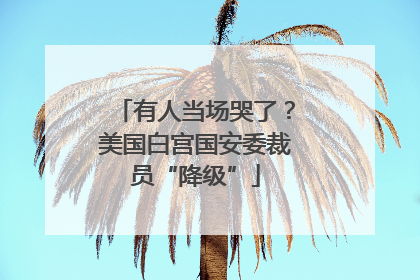 有人当场哭了？美国白宫国安委裁员“降级”