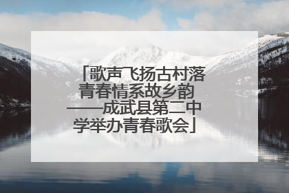 歌声飞扬古村落 青春情系故乡韵——成武县第二中学举办青春歌会