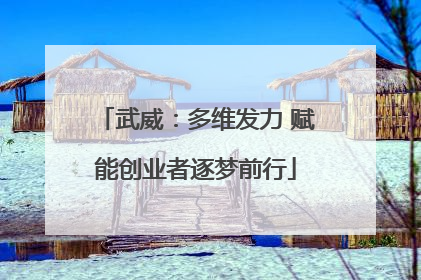 武威：多维发力 赋能创业者逐梦前行