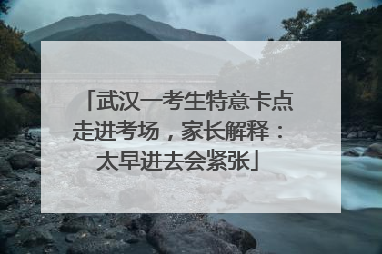 武汉一考生特意卡点走进考场，家长解释：太早进去会紧张