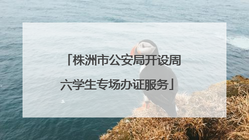 株洲市公安局开设周六学生专场办证服务