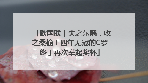 欧国联｜失之东隅，收之桑榆！四年无冠的C罗终于再次举起奖杯