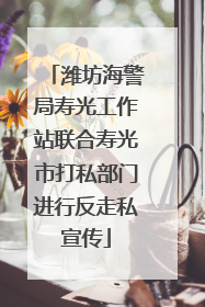 潍坊海警局寿光工作站联合寿光市打私部门进行反走私宣传