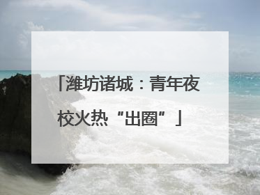 潍坊诸城：青年夜校火热“出圈”