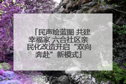 民声绘蓝图 共建幸福家 六合社区亲民化改造开启“双向奔赴”新模式