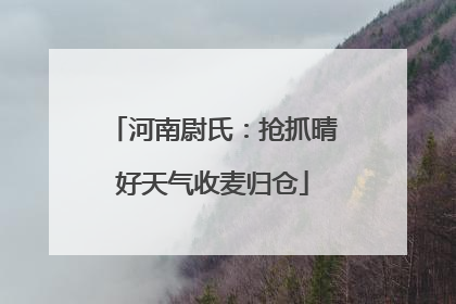 河南尉氏：抢抓晴好天气收麦归仓