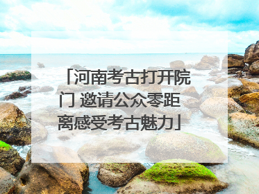 河南考古打开院门 邀请公众零距离感受考古魅力