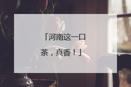 河南这一口茶，真香！