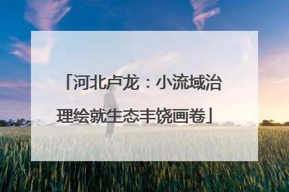 河北卢龙：小流域治理绘就生态丰饶画卷