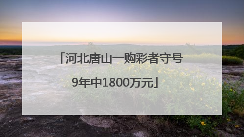 河北唐山一购彩者守号9年中1800万元