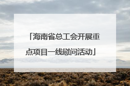 海南省总工会开展重点项目一线慰问活动
