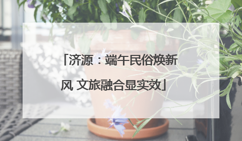 济源：端午民俗焕新风 文旅融合显实效